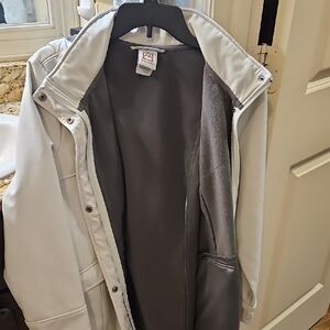 Avalanche Charcoal and White Outdoor Fleece Womens Size L W Hood